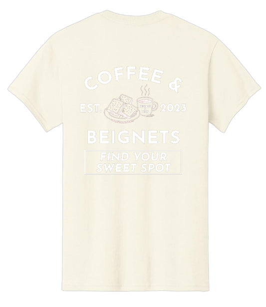 Coffee & Beignets Tee White