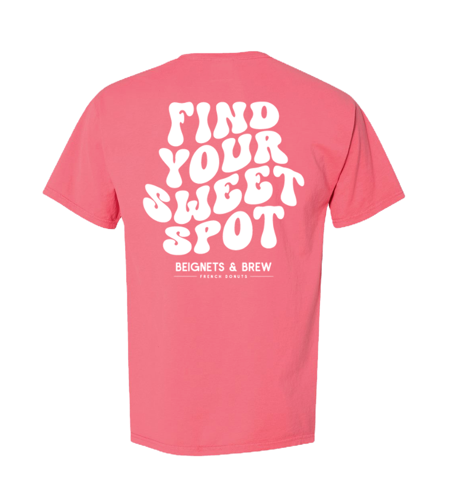 Coral Find Your Sweet Spot Pocket Tee