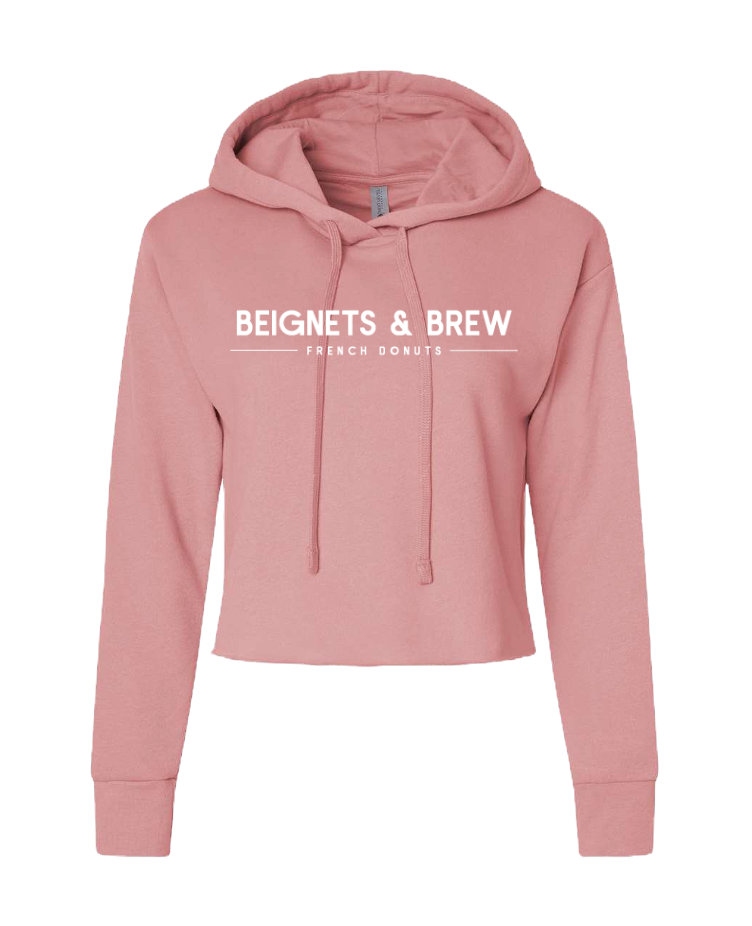 Pink Cropped Hoodie